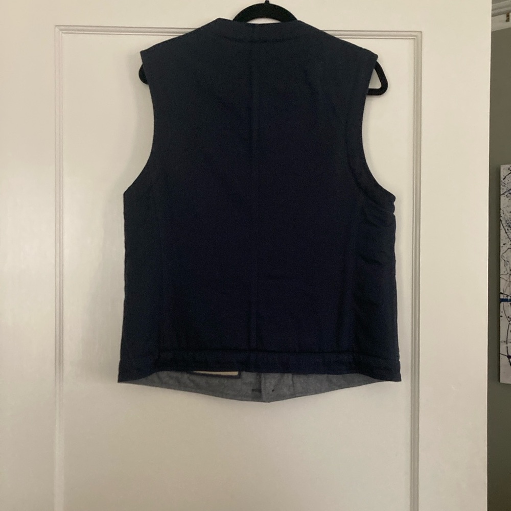 MHL Margaret Howell Navy Shearling Vest - Picture 6 of 12